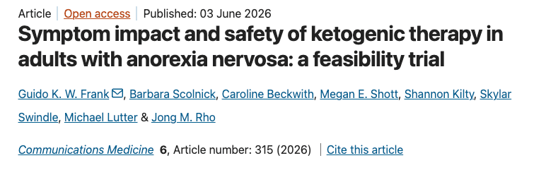 Ketogenic therapy shows high adherence in anorexia pilot study