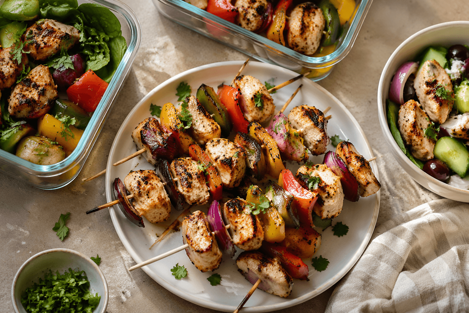 Keto chicken kebabs make easy, satisfying dinners and lunches