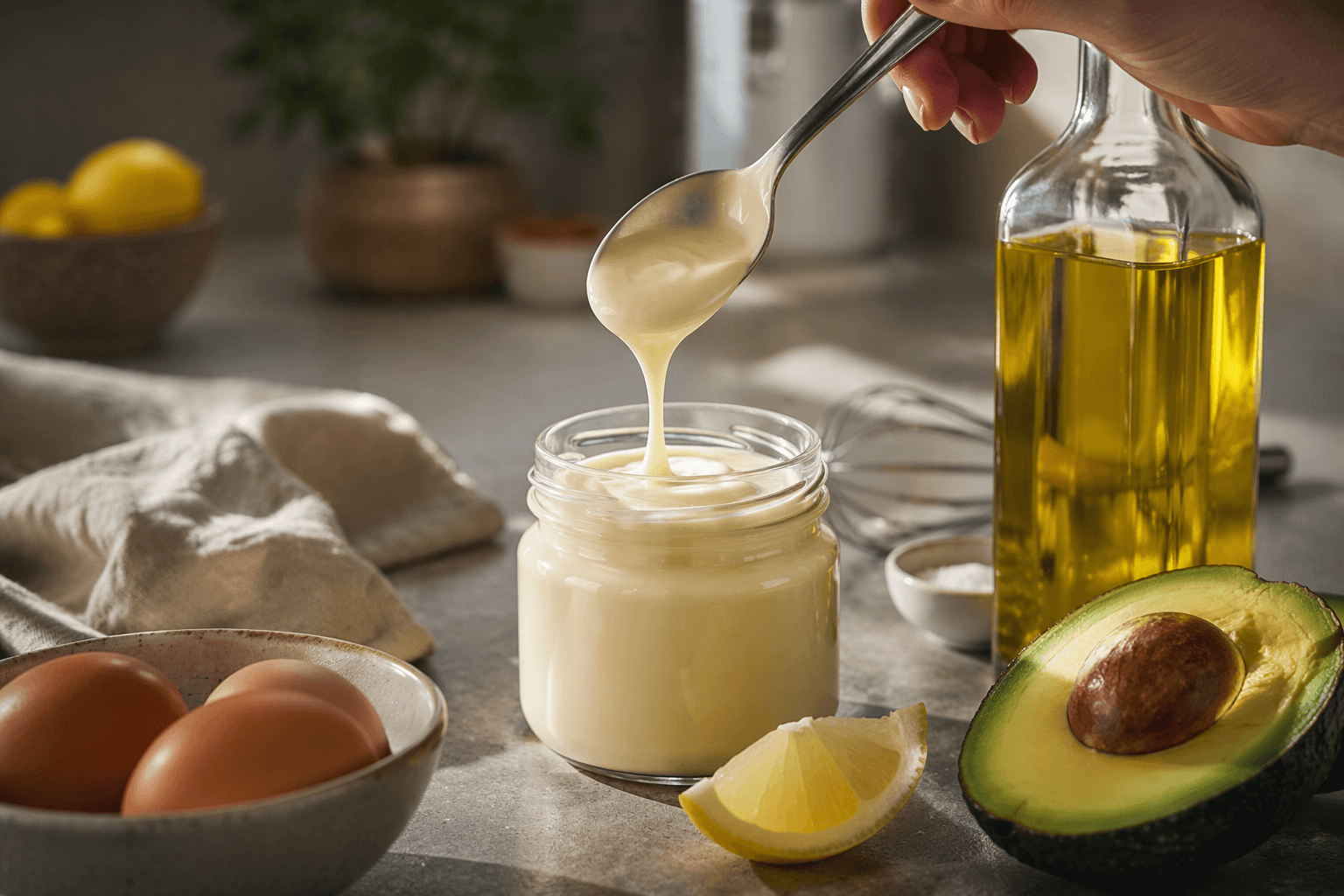Avocado oil makes the best homemade keto mayonnaise