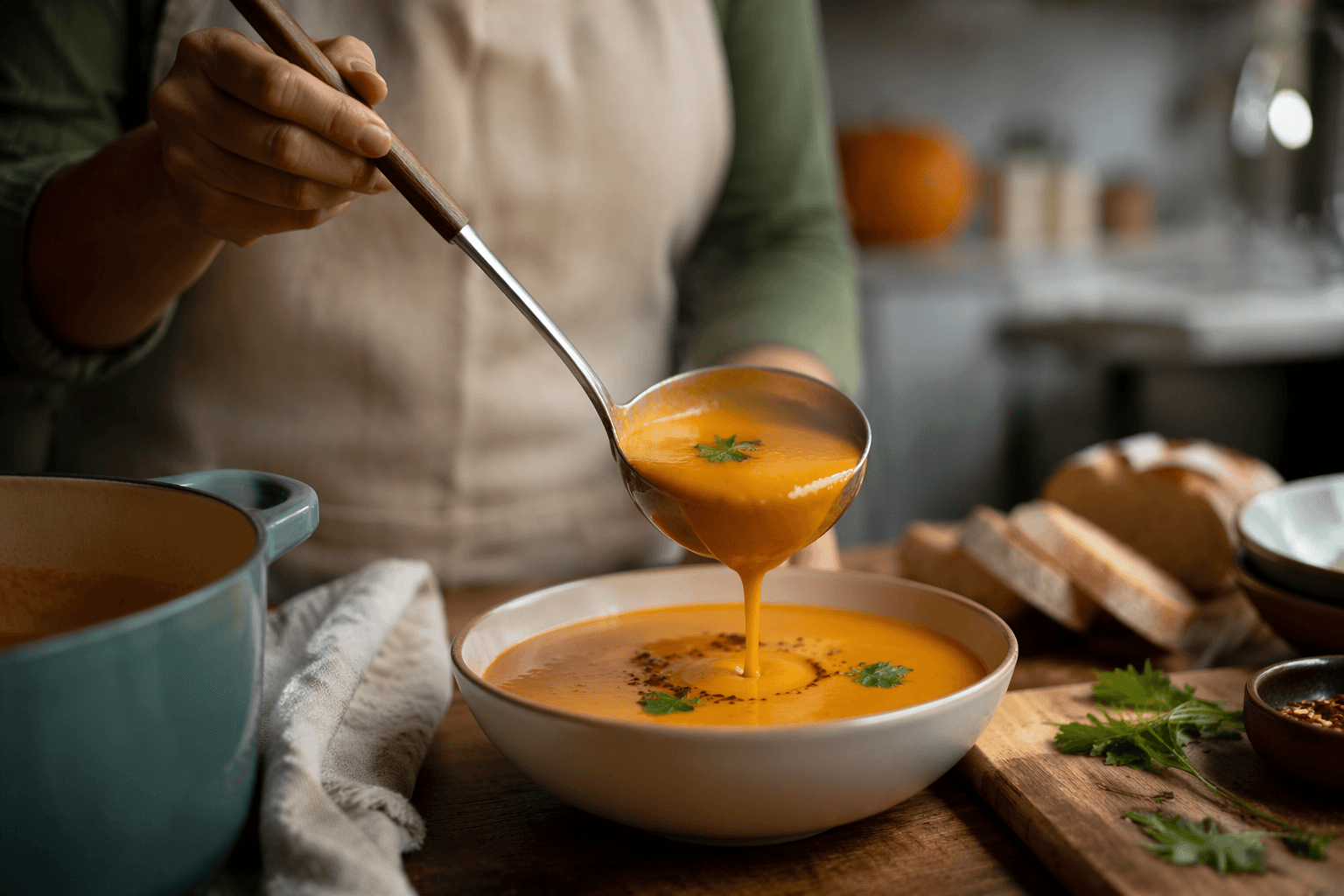 Quick keto pumpkin soup brings creamy comfort in 10 minutes