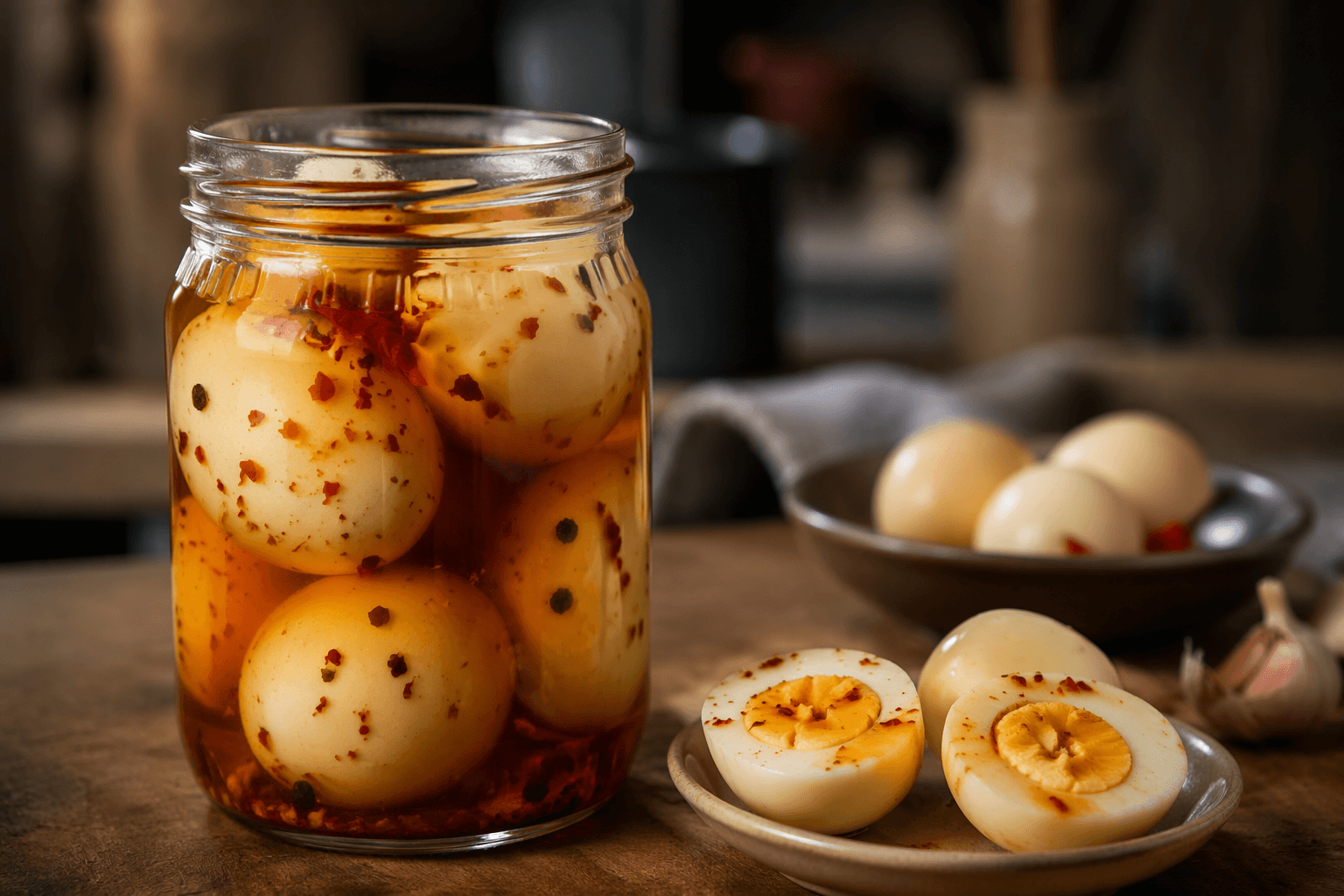 Spicy pickled eggs make a keto-friendly, low-carb snack update