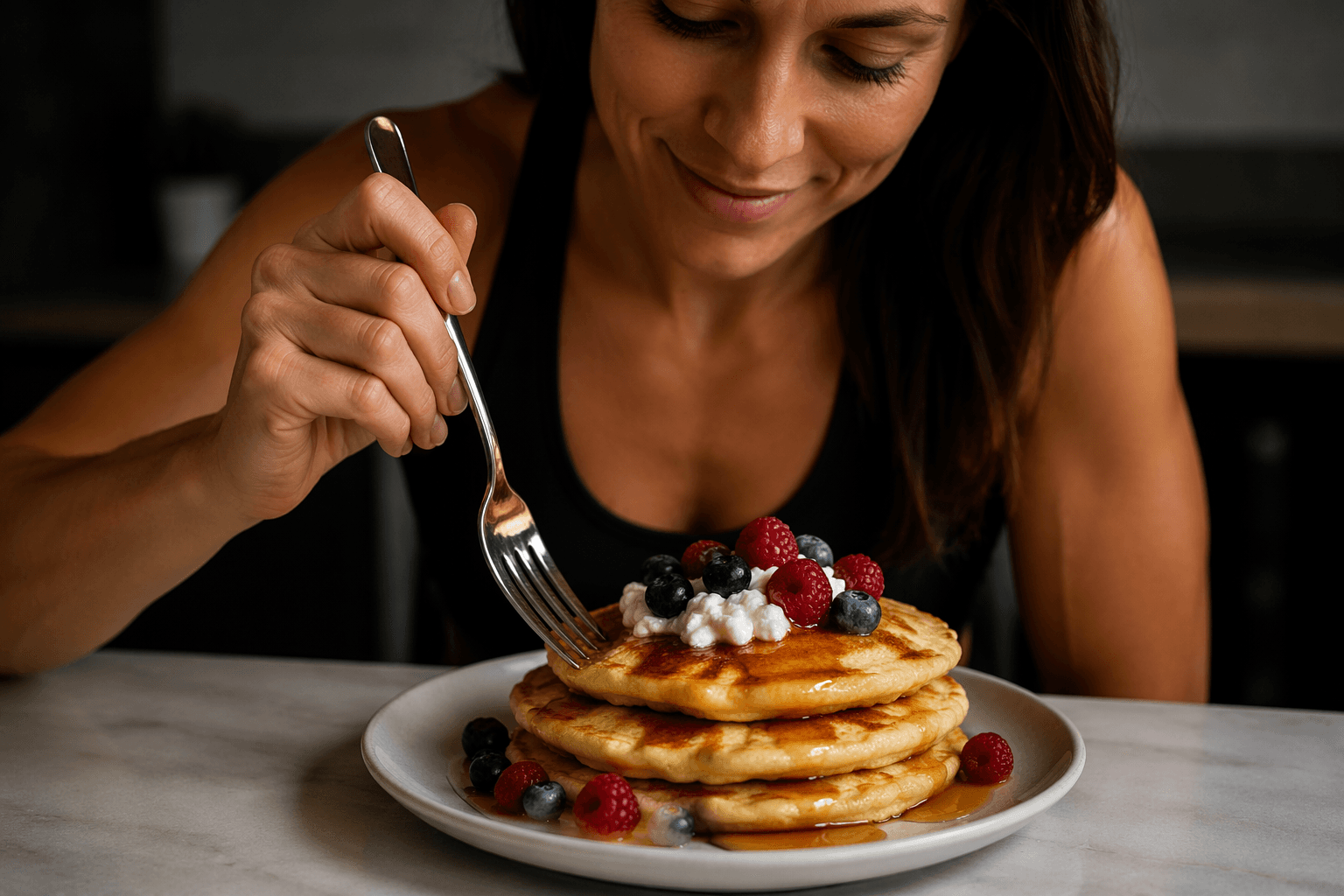 Cottage cheese keto pancakes deliver 17 grams of protein per serving